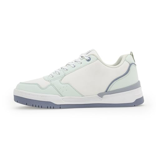 Image of Red Tape Women's Sneakers White Blue Pu Round Toe Lace-Up