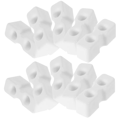 YARNOW 10 Piezas de Accesorios para Marcos de Cuna, Clavijas de Soporte de Plástico Blanco Doble Orificio para Mayor Estabilidad y Fácil Instalación