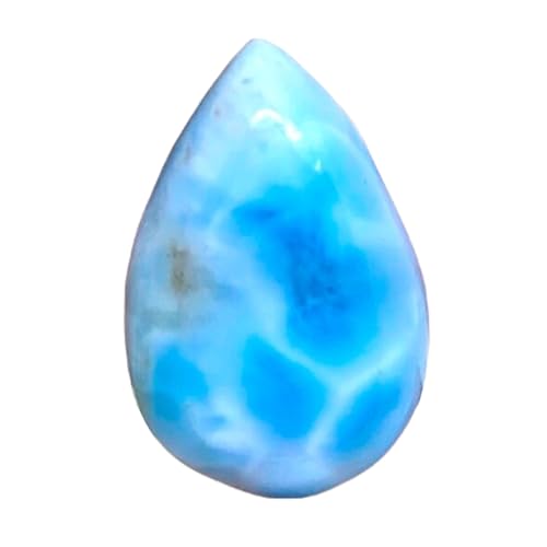 Cabochon larimar naturel 23x15x6mm en forme de poire pour bijoux