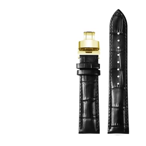 Run Ken �{�v �_�[�N�u���[ 14 16 18 19 20mm 21mm 22mm 23mm �����Y ���f�B�[�X �r���v �u���X���b�g(Black gold Folding,15mm)