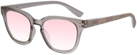 Calabria R860 FL 41 Reading Glasses +0.75 Grey Crystal Blue Pink Fluorescent Light Sensitivity Eyeglass Photophobia Readers
