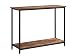 AMOAK Console Table, Sofa Table, Metal Frame, Easy Assembly, for Entryway, Living Room, 2-tie Shelf, Rustic Brown