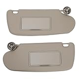 HIMIKI Left Driver & Right Passenger Side Sun Visor with Mirror Sunvisors Replacement for Ram 1500 2500 3500 2002 2003 2004 2005 2006 2007 2008 2009 02 03 04 05 06 07 08 09 Beige