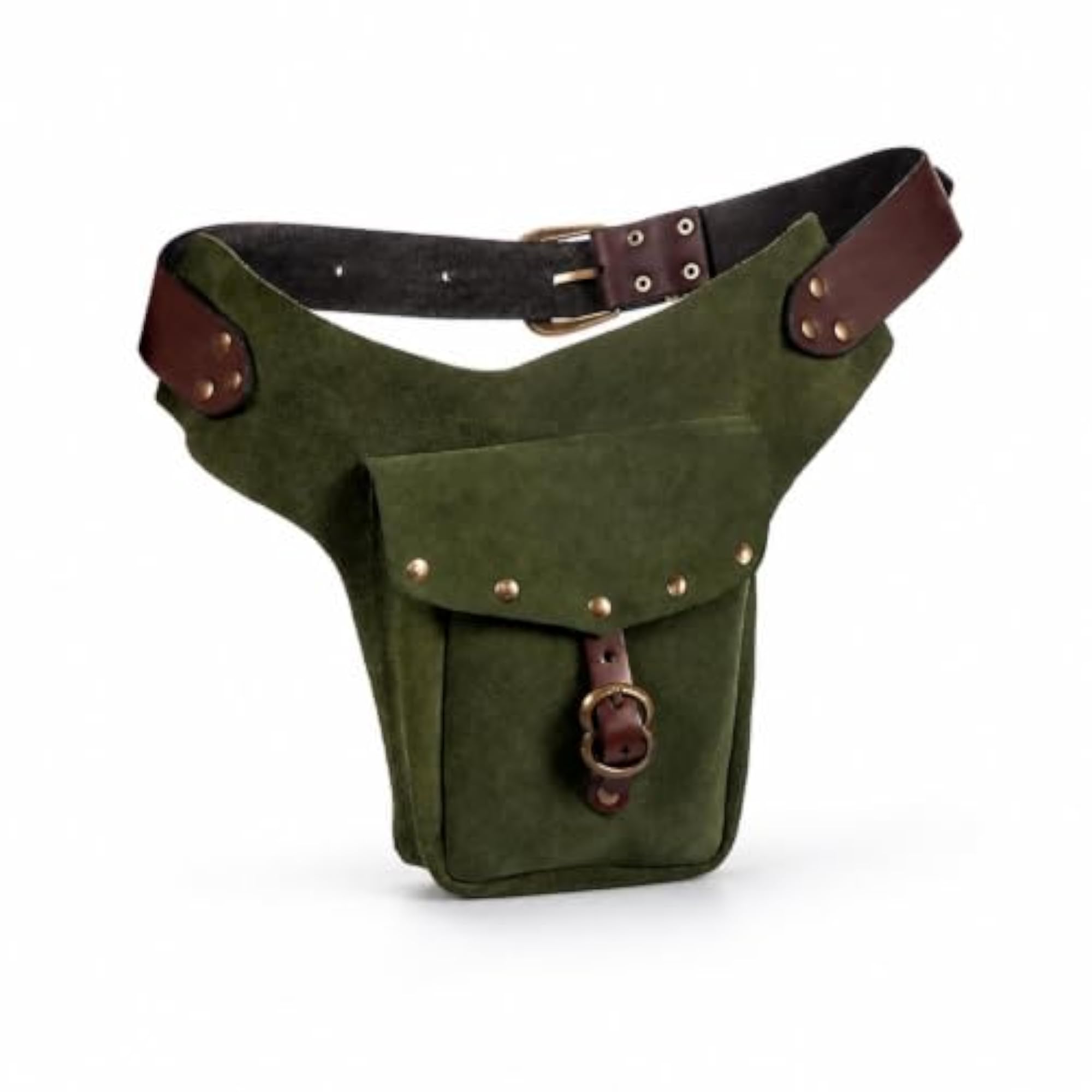Vintage Medieval Waist Bag with Adjustable Belt