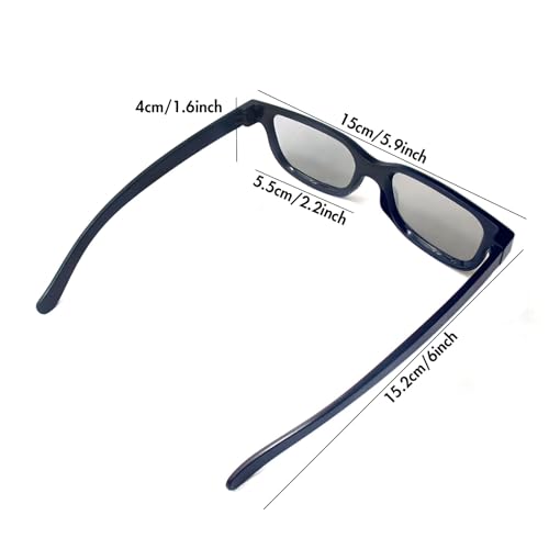 Gafas 3D polarizadas circulares pasivas RealD para cine y proyectores de TV en pack de 10 unidades 3