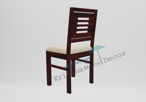 Image of Krishna Wood Decor Round Dining Table 4 Seater With Chair | Dining Table Set | Dining Room Furniture | Wooden Table | Round Shape