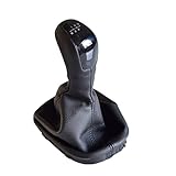 Hecho de cuero, agradable y suave al tacto. Perilla de cambios de posventa, reemplazo perfecto para el original. Hecho por fabricación profesional y estricto control de calidad, es duradero en uso y va bien con el automóvil original, también puede darle a su automóvil un elegante y Mirada de moda.