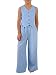LuxyBear Girls Two Piece Outfits, Kids Vest And Wide Leg Pants Set, Back to School Outfits for Girls Blue 11-12 Years