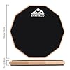 EASTROCK 11 Inch Double-Sided Silent Practice Drum Pad, Portable Rubber Training Pad with 2 Drumsticks & Carry Storage Bag for Beginners Adults Kids, Black #5