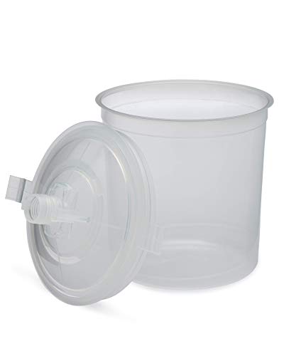 Full Box - 50 Lids, 50 Liners, 1 Hard Cup. (Compare to 3M PPS 16000 & 16300) (20 oz - 125 Micron Filters)