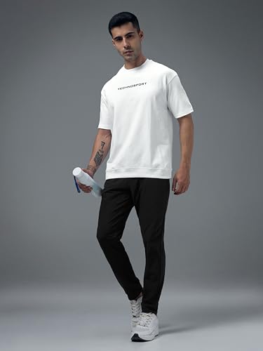 Image of TECHNOSPORT Men's Regular Fit Solid Jogger Pant with Duracool+ for Training, Running & Gym