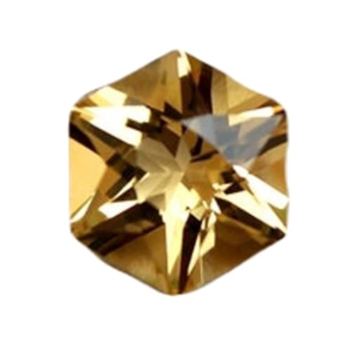 Pierre précieuse citrine naturelle pour fabrication de bijoux, gemme hexagonale facettée 11mm