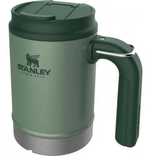 Caneca Copo Stanley Camp Mug Verde 473 Ml Com Tampa E Alca