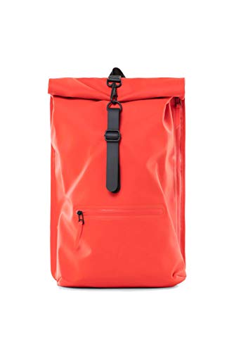 RAINS Roll Top Rucksack Mochila De Mountain Bike  Mujer  Red  Talla Única