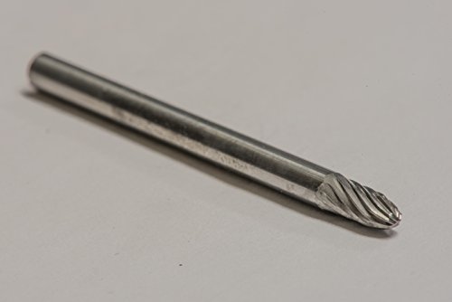 Fresa de carburo sólido corte simple 1/8" x 1/4" miniatura 1
