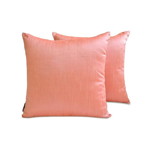 The HomeCentric Decorative Throw Pillow Cover Peach & Coral Pack