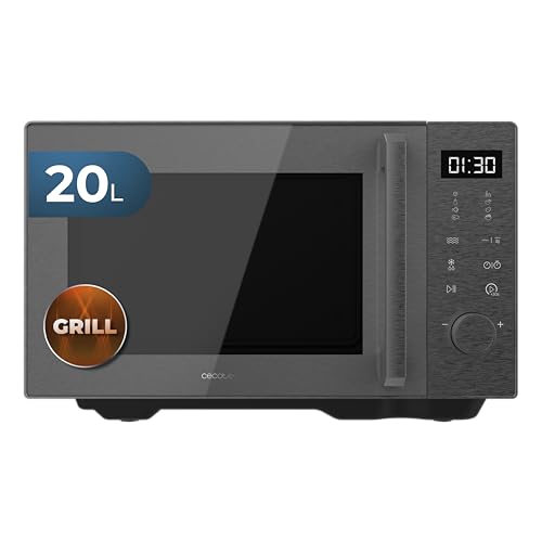 Cecotec Microondas sin Plato Proclean Flatbed Inverter Pro Silver. 800W, 20L, Tecnología Inverter y Flatbed, Cocción Uniforme, Mayor Espacio Útil, Avisador Acústico, Ahorro Energético