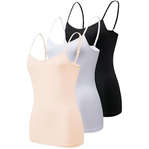 Ladies 3 Pack Seamless Vests in Black/White/Nude Cover