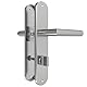 DIYGEEK Drückergarnitur WC, Badezimmer Türschloss Türklinke, Türbeschlag für Badezimmer, Türklinken für Türstärke 37-42 mm, Silber Gebürstet