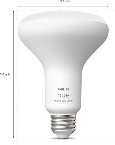 Philips Hue BR30 LED Smart Light Bulbs 2-Pack, Flicker-Free 85W Light Bulbs, Bluetooth Compatible, Compatible with Alexa, Google Assistant, and Apple HomeKit, E26 Base - image 6