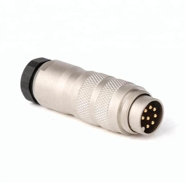 Conector AISG M16 8 pines macho impermeable con fijación estable de varilla roscada 10 u 1