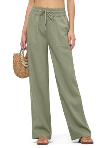 Image of Willit Women Linen Pants Wide Leg Palazzo Trousers 29 inch /31 inch / 33 inch