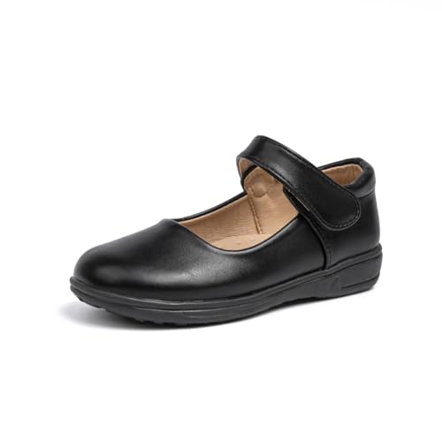 ohsofy Girls Mary Jane Flat School Uniform Wedding Party Princess Dress Shoes for Little Kids