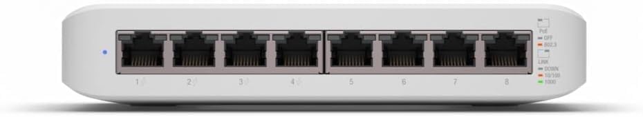 Ubiquiti UniFi Switch Lite 8 PoE with mounting bracket