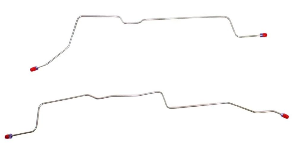 Rear Axle Brake Line for 1998-2005 Ford Ranger With Drum; Stainless - TRA9841SS-MDMB
