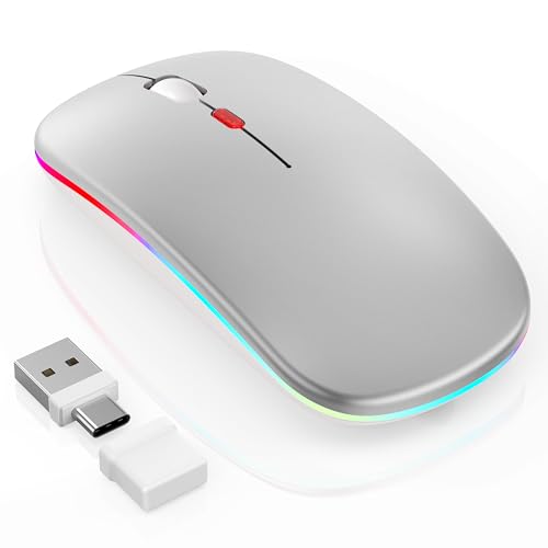 Image of R1 LED Mouse for MacBook Air /iPad /Laptop, Silver