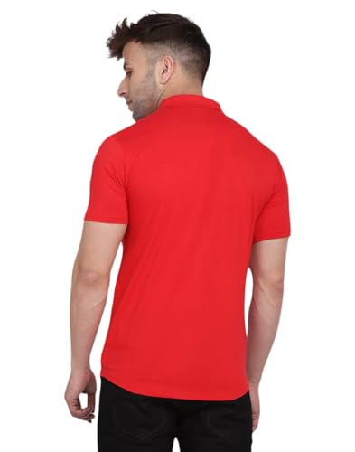 Image of Men's Half Sleeve Shirt - Spread Collar Casual Shirt with Double Flap Pockets - Slim Fit Cotton Blend Button-Down