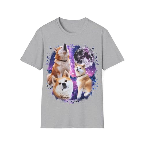 T-shirt Akita Inu Moon chemise graphique unisexe humour race de chien