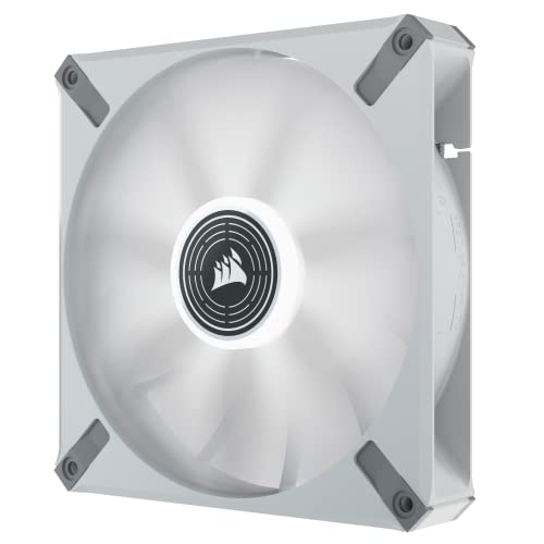 Image of CORSAIR ML140 LED Elite, 140mm Magnetic Levitation White LED Fan with AirGuide, Single Pack - White Frame