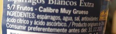 Viuda de Cayo - Espárrago Blanco 6-8 piezas D.O. Navarra - Muy Gruesos - Intenso Sabor - Lata de 345 Gramos