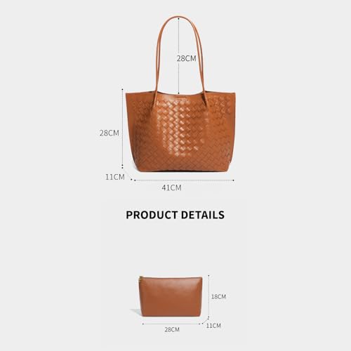 Bolso tote tejido artesanal para mujer miniatura 2