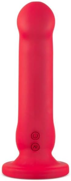 Eden 8.25 Inch Thrusting Vibrator Dildo – G Spot & Prostate Stimulator with 10 Vibration Modes – Waterproof Silicone Suction Cup Dildo – Strap-On Compatible Adult Sex Toy for Women & Couples - Red