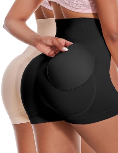 Image of Zimi Collection Tummy Control High Waist Butt Lifter Panties Padded Underwear for Women Hip Enahncer Body Shaper Boyshort