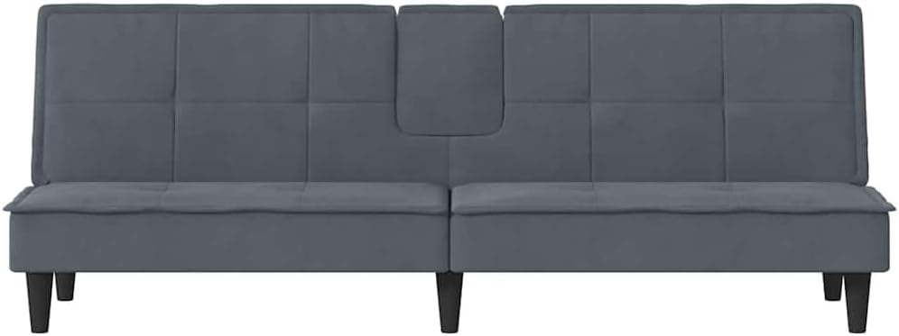 Sofa Bed Dark Grey Velvet Living Room Furniture