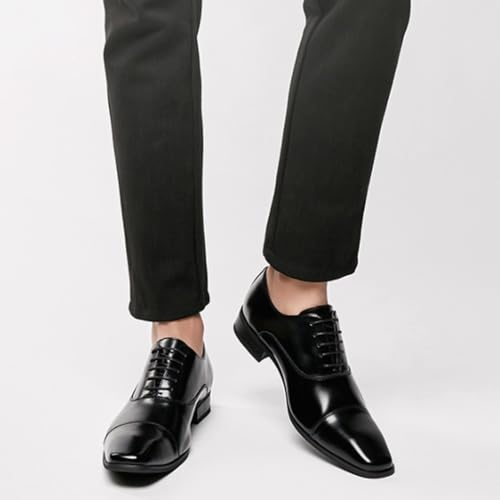 Mens Formal Shoes Dress Oxford Italian Leather Round Toe Evening Classic Lace Up Low Top Tuxedo3