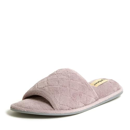 Image of Dearfoams womens Slipper Memory Foam Summer House Shoe Beatrice Terry Slide