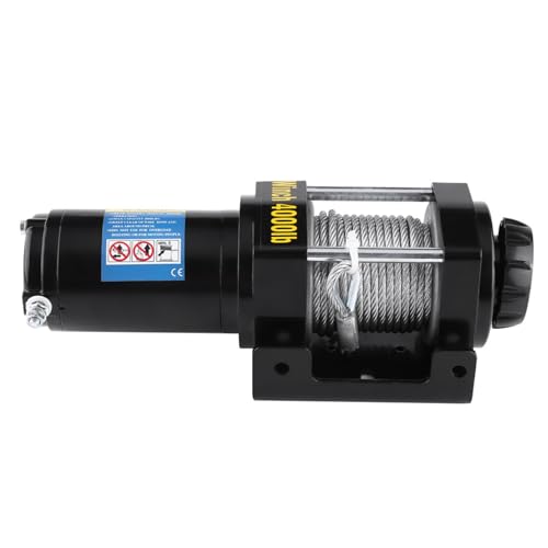 Winch eléctrico 4000 lb 12V con cable de acero 15 m miniatura 4