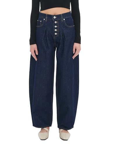 Ladyful Womens Wide Leg Barrel Jeans Baggy High Waisted Jeans Boyfriend Loose Trendy Denim Pant Trouser3