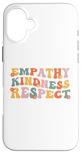 Empathy Kindness Respect Retro Wavy Hippie �X�}�z�P�[�X iPhone 16 Plus �p