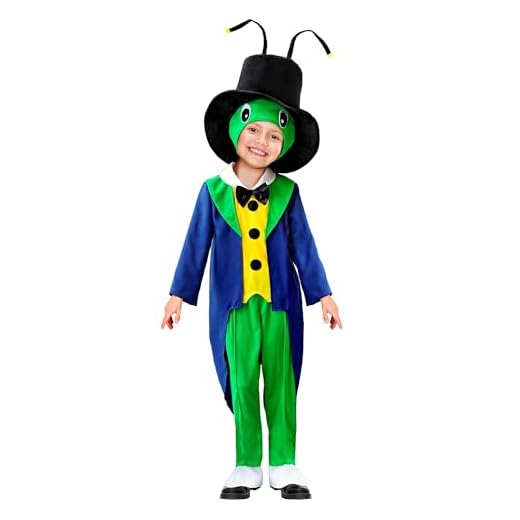 W WIDMANN MILANO Party Fashion - Disfraz de saltamontes para niños, carnaval
