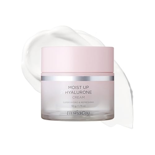 Elishacoy Moist Up Hyalurone 80-Hour Hyaluronic Acid face Cream with Long-Lasting Hydration, Oil-Free Gel, Korean Skin Care, Good for Dryness, Dullness, Uneven Texture | Oily, Combination Skin Types