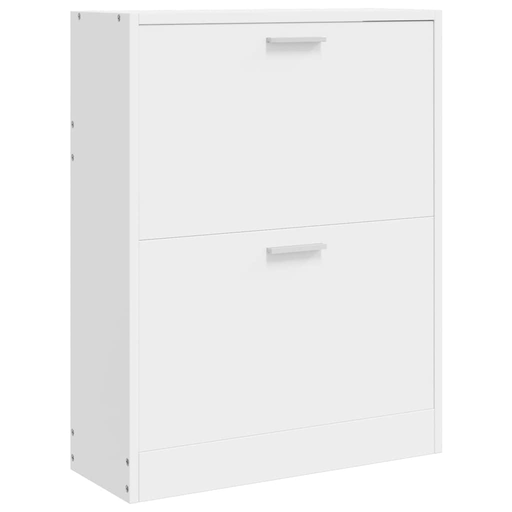 vidaXL Zapatero Blanco con 2 Compartimentos