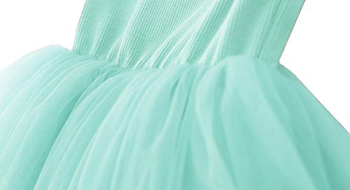 Image of GSVIBK Baby Girls Tutu Dress Sleeveless Toddler Cotton Tulle Skirt Princess Party Prom Dresses
