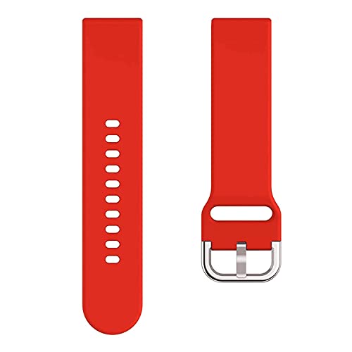 Image of PEFKO PSS56 19MM Replacement Soft Silicone Sporty Straps /Bands Compatible for Boat Storm Smart Watch & Watches with 19mm Lugs Size (19MM, RED)