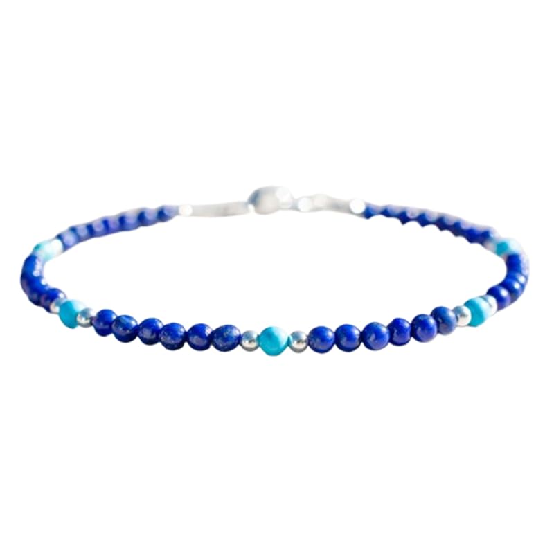 Bracelet en lapis-lazuli et turquoise, idée cadeau idéale pour homme et femme