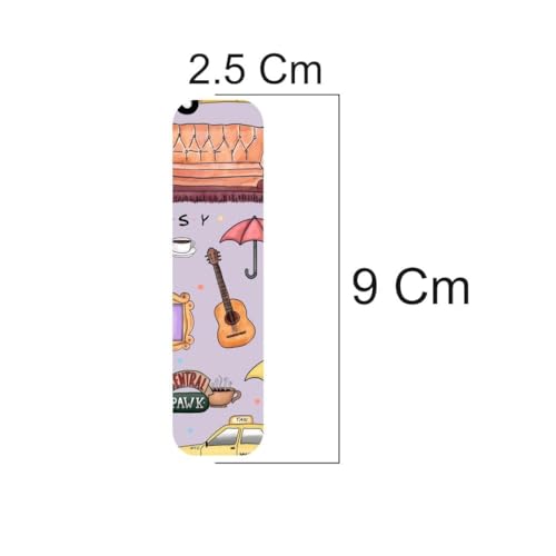 Image of Zesta Magnetic Bookmark Set of 7 | Aesthetic Book Mark for Reading | Cute Anime Bookmarks for Kids, Students | Book Accessories for Novels, Gifts for Readers(Friends Magnetic Bookmarks, 9X2.5 Cms)